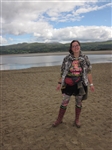 Anne Grange - on the beach at Port Meirion