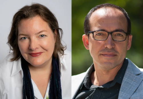 Julia Bell (left) and Burhan Sönmez